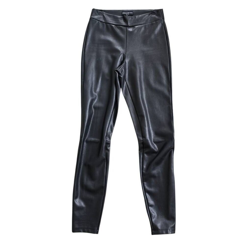 Generation Love Skinny Leggings Women's‎ Small Black Faux Leather Pull On Preppy